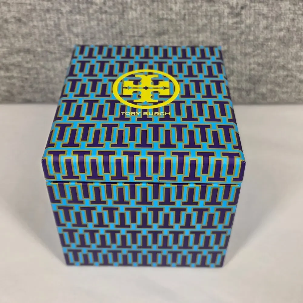 TORY BURCH STATIONERY SET – TURQUOISE/PURPLE MULTI – 15 CARDS + 18 ENVELOPES